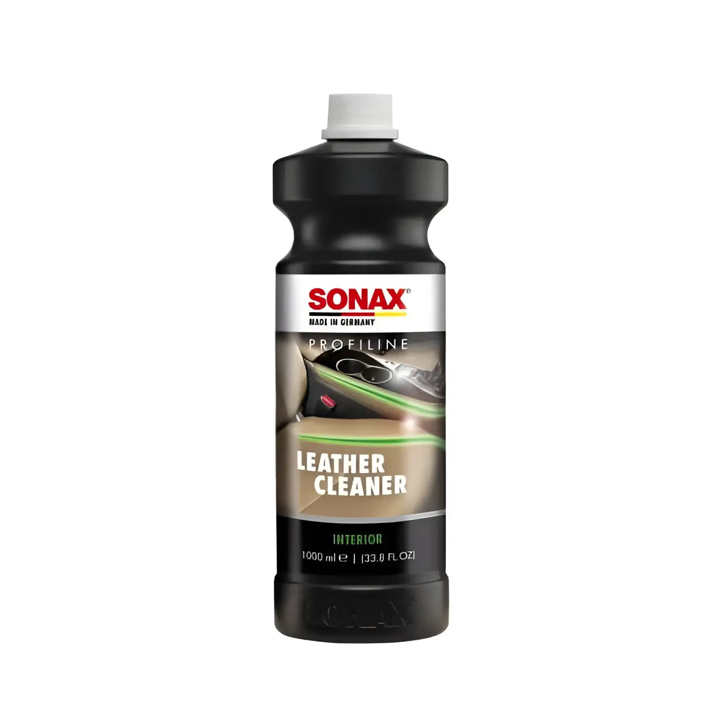 Schwarze sonax profiline lederreiniger flasche aus kunststoff 1000 ml zur lederpflege