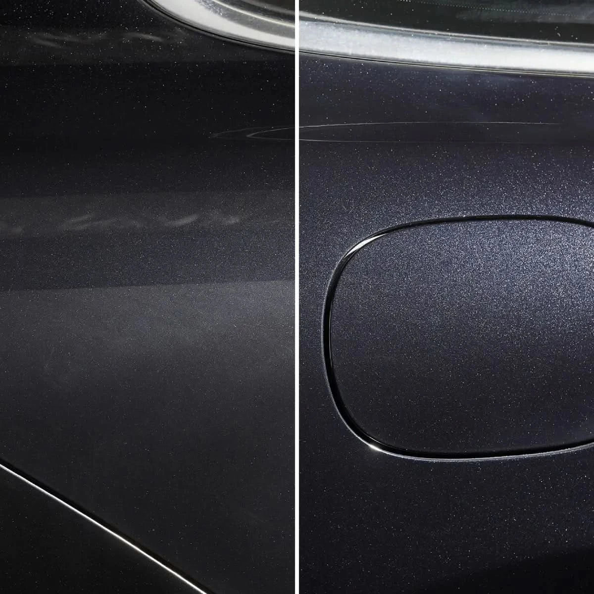Vergleich lackierter Oberfläche vor und nach Anwendung von Sonax Profiline Perfect Finish 1l von SONAX zur Reinigung und Pflege