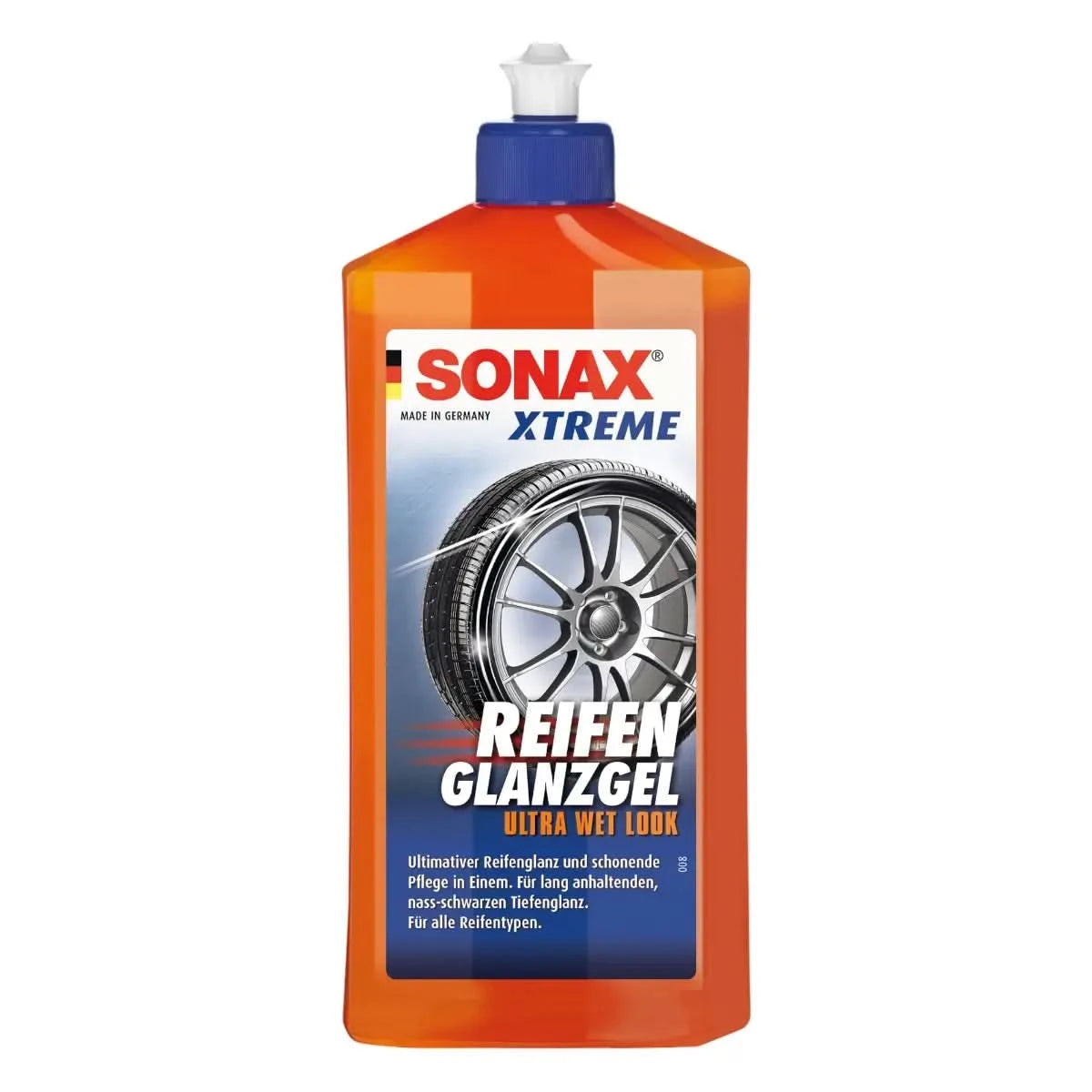 SONAX Sonax Xtreme Reifenglanzgel 500ml Reifenpflege und Reinigung, reinigungsmittel für schwarzen Tiefenglanz