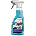 Sonax xtreme scheibenklar pure water 500ml sprayflasche mit blauem reiniger und weißgrauem trigger für autoscheiben