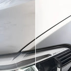 Silberner bmw adaptiver led-scheinwerfer mit schwarzem trim und glänzendem finish im sonax xtreme ceramic quick detailer 750ml