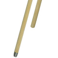 Lightfarbene holzstativbeine mit metallkappen am ende für sorex besenstiel 1400x24mm unlackiert mit gewinde