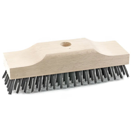 Sorex Spazzolone in legno con setole in filo d'acciaio con sella extra alta e foro per manico 20cm