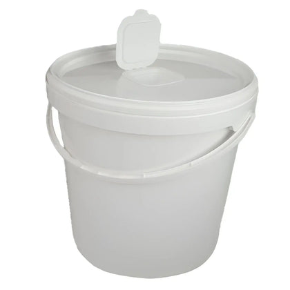 Secchio dispenser per salviette disinfettanti e detergenti