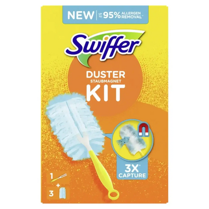 SWIFFER Duster Manico + 3 piumini cattura polvere