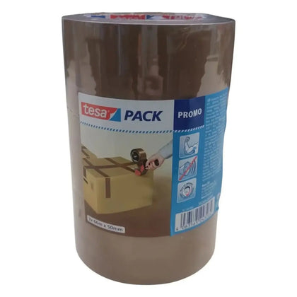 Tesa nastro adesivo marrone, confezione da 3, 66mx50mm