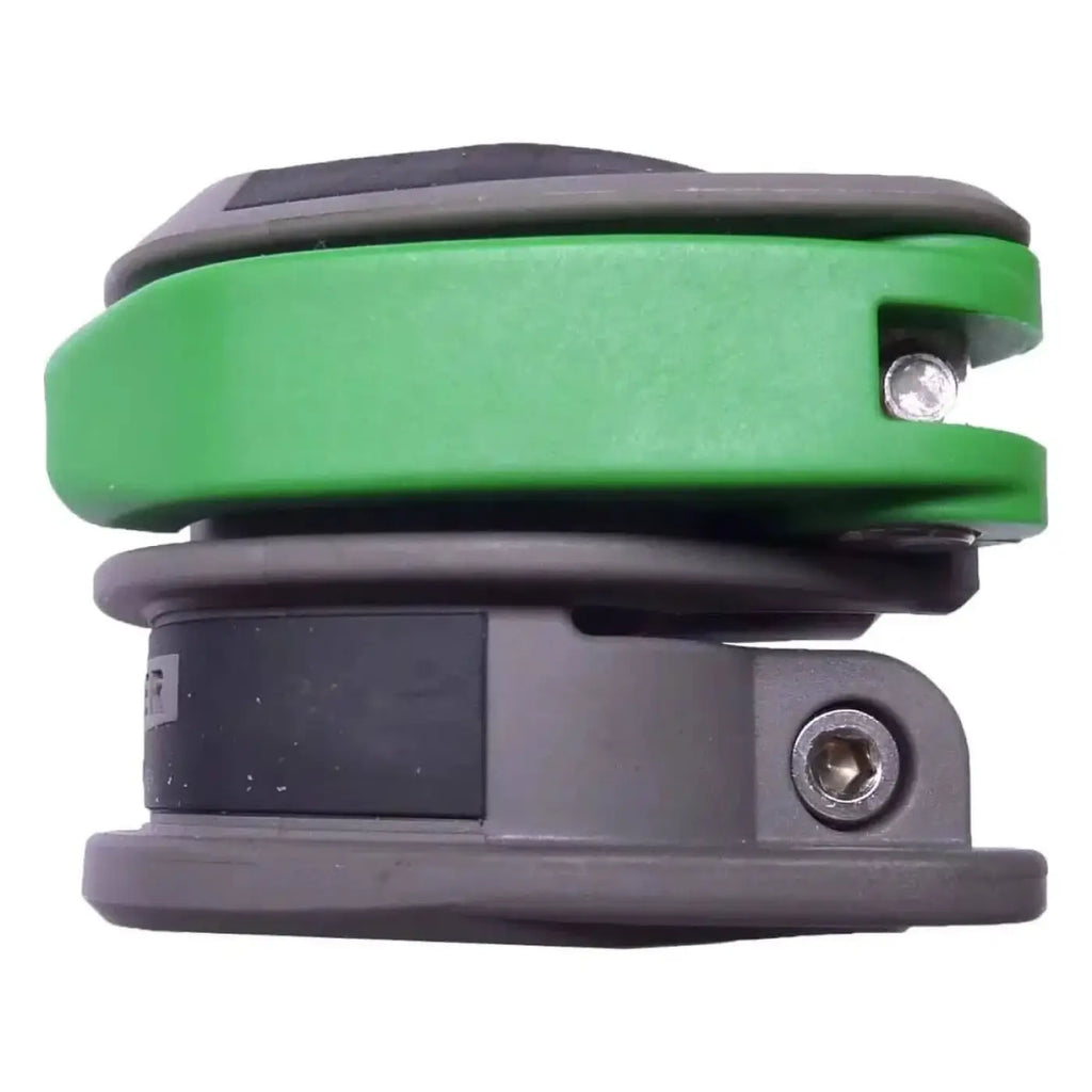 Grüner und grauer plastikclip mit schwarzem gummigriff oben für unger nlite smart lock klammer