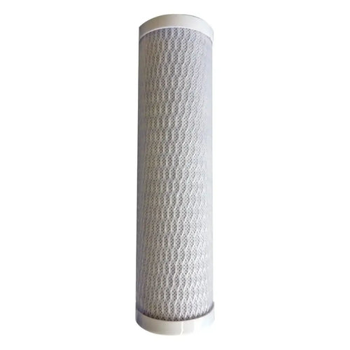 Weißer zylindrischer unger roca2 kombi vorfilter mit texturierter mesh-oberfläche und plastik endkappen