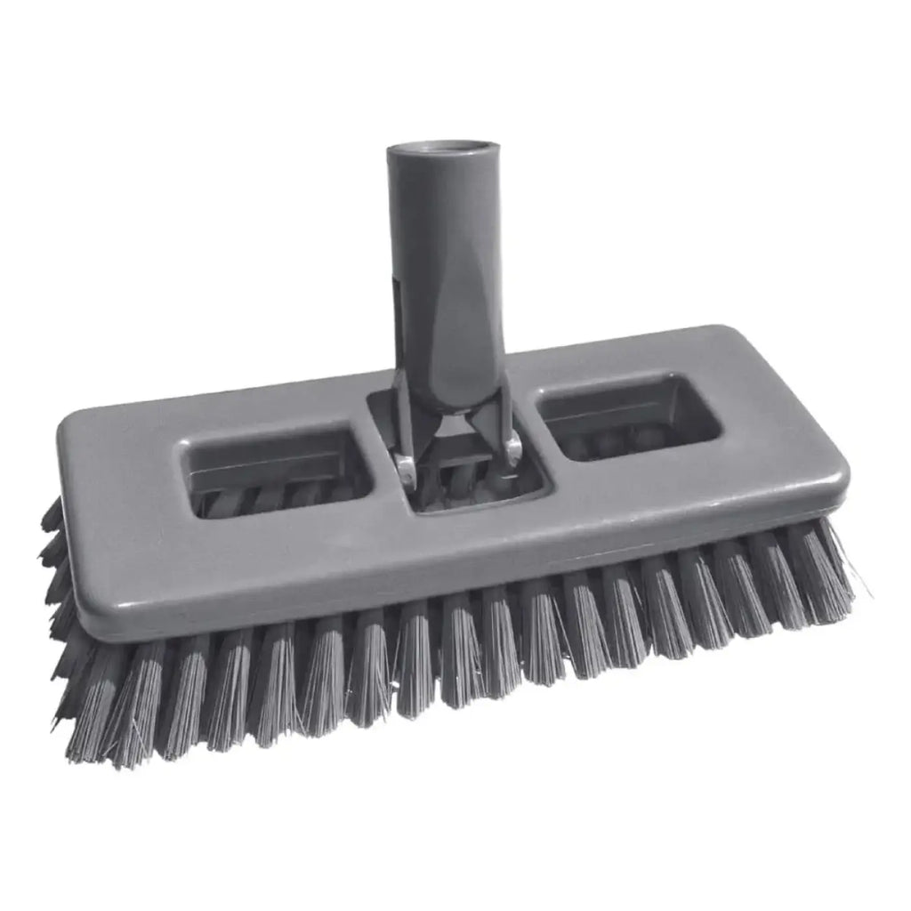 Ungers smartcolor swivel bürste grau plastik mit dichten dunkelgrauen pp-borsten und zentraler griffhalterung