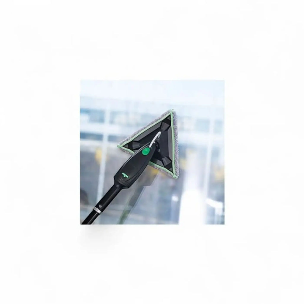 Unger stingray-set 450 os srkoh grünes und schwarzes dreieckiges fensterreinigungsgerät mit weichem mikrofaserkopf