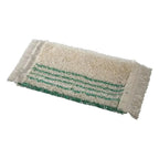 Cremefarbener vermop twixter classic wischmop 40cm mit grünen streifen und fransigen kanten aus scheuerpad