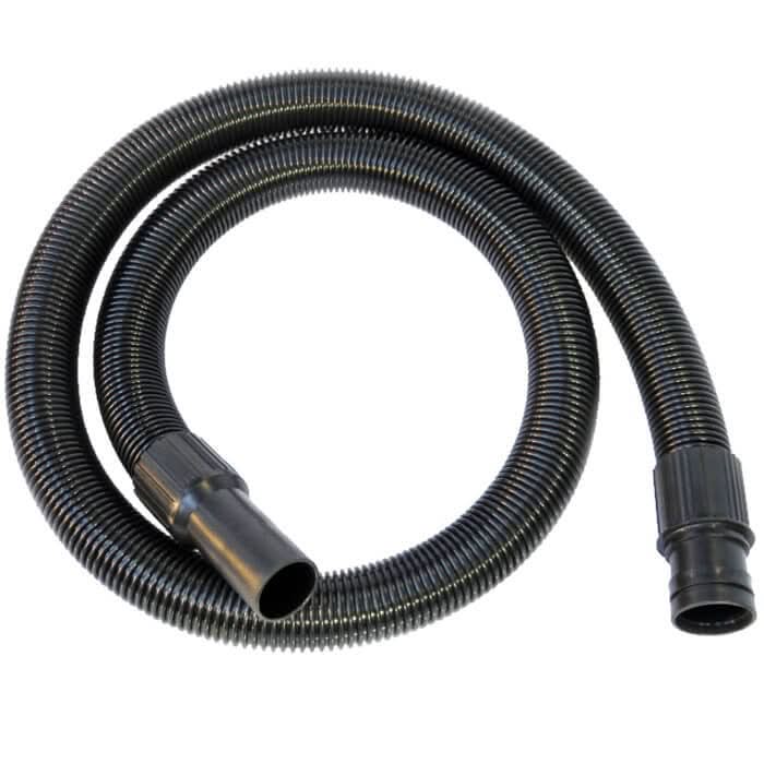 Schwarzer viper saugschlauch für lsu135 135p mit welliger textur und zwei gewindeverbindern ø 38mm