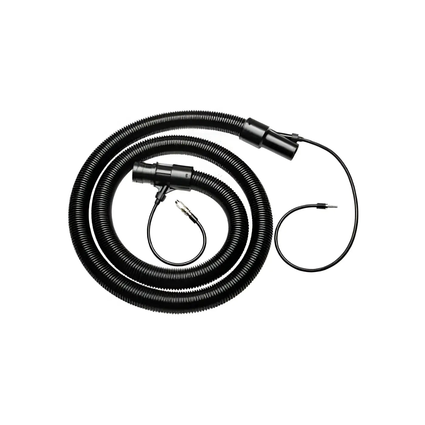 Schwarzer viper saugschlauch set ø 8mm mit flexiblem geripptem kunststoffschlauch und zwei schwarzen anschlüssen