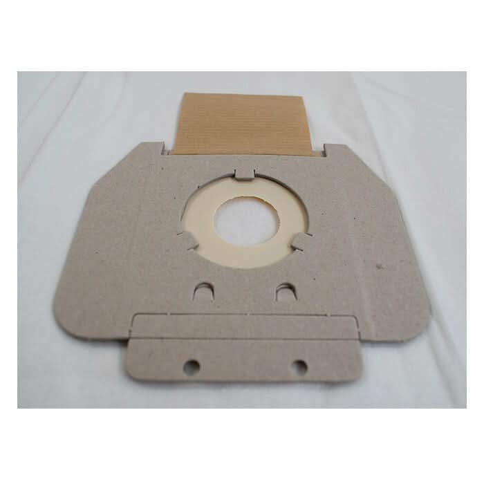 Beige vlies-staubsaugerbeutel super-flo hd mit kartonlasche und rundem ausschnitt für cleanfix s10+