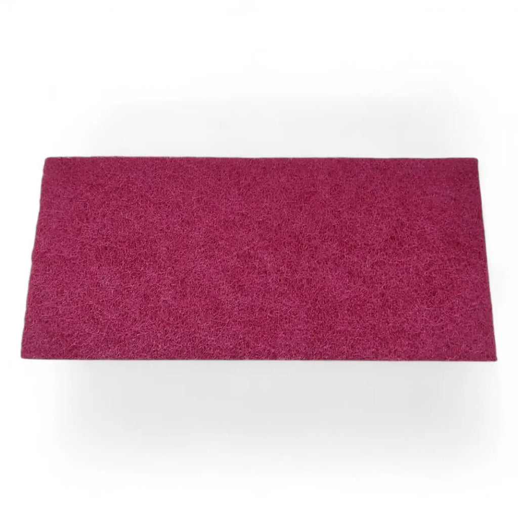 Weber melamin handpad 11,5x25 cm magentafarbenes rechteckiges abrasives pad mit faseriger struktur