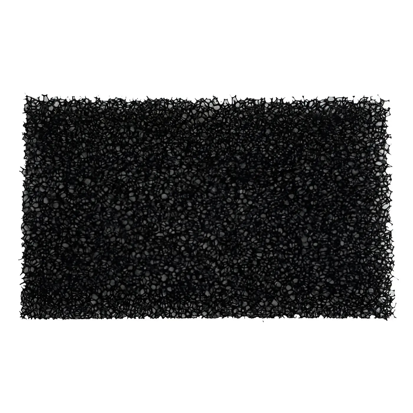 Schwarzer rechteckiger schwamm mit poröser mesh-textur als abluftfilter für wetrok monovac staubsauger