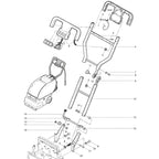 Schwarzer und grauer metallischer bodenpolierer wetrok gelenk oben extravac 340 mit griff, rädern und motorgehäuse
