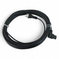 Schwarzes coiled netzkabel mit zwei-poligem stecker und gewinkeltem anschluss für wetrok monovac comfort 12m
