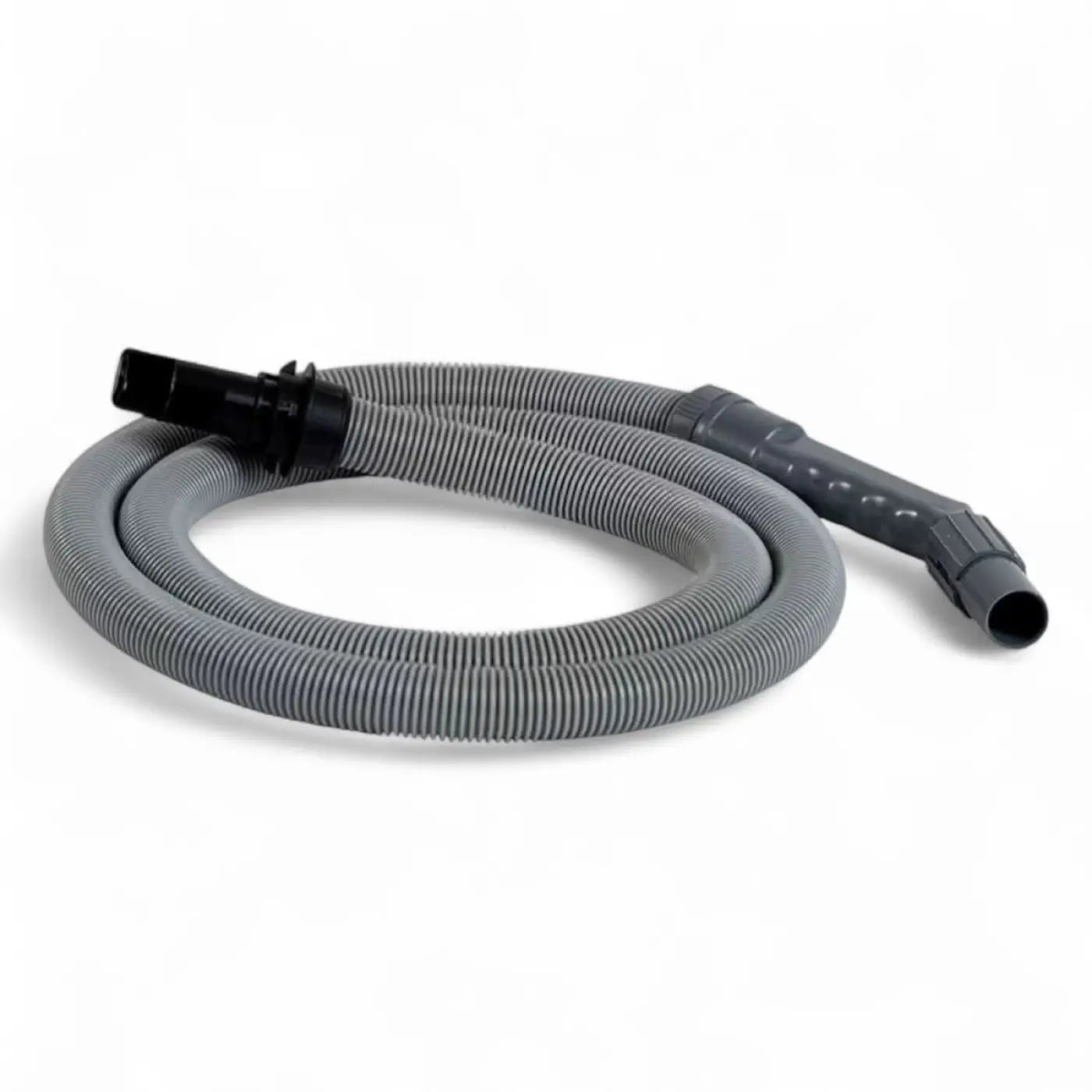 Grauer Wellrohr Saugschlauch wetrok monovac 6 & 11 mit schwarzen Kunststoffanschlüssen und griffigem Handgriff