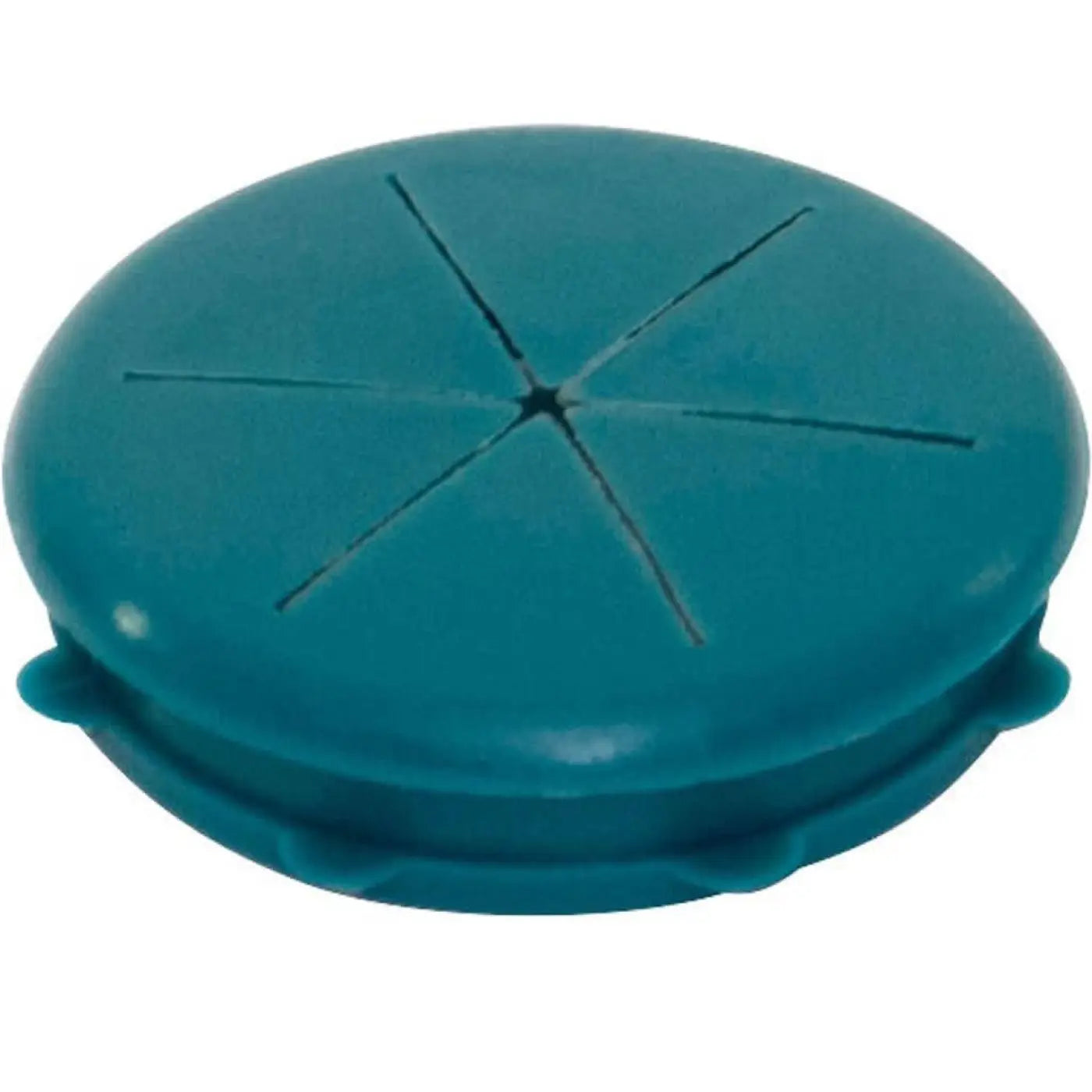 Teal plastik kappe mit sternförmiger einkerbung oben und kleinen vorsprüngen am rand für wetrok staublappenhalter ersatzteil
