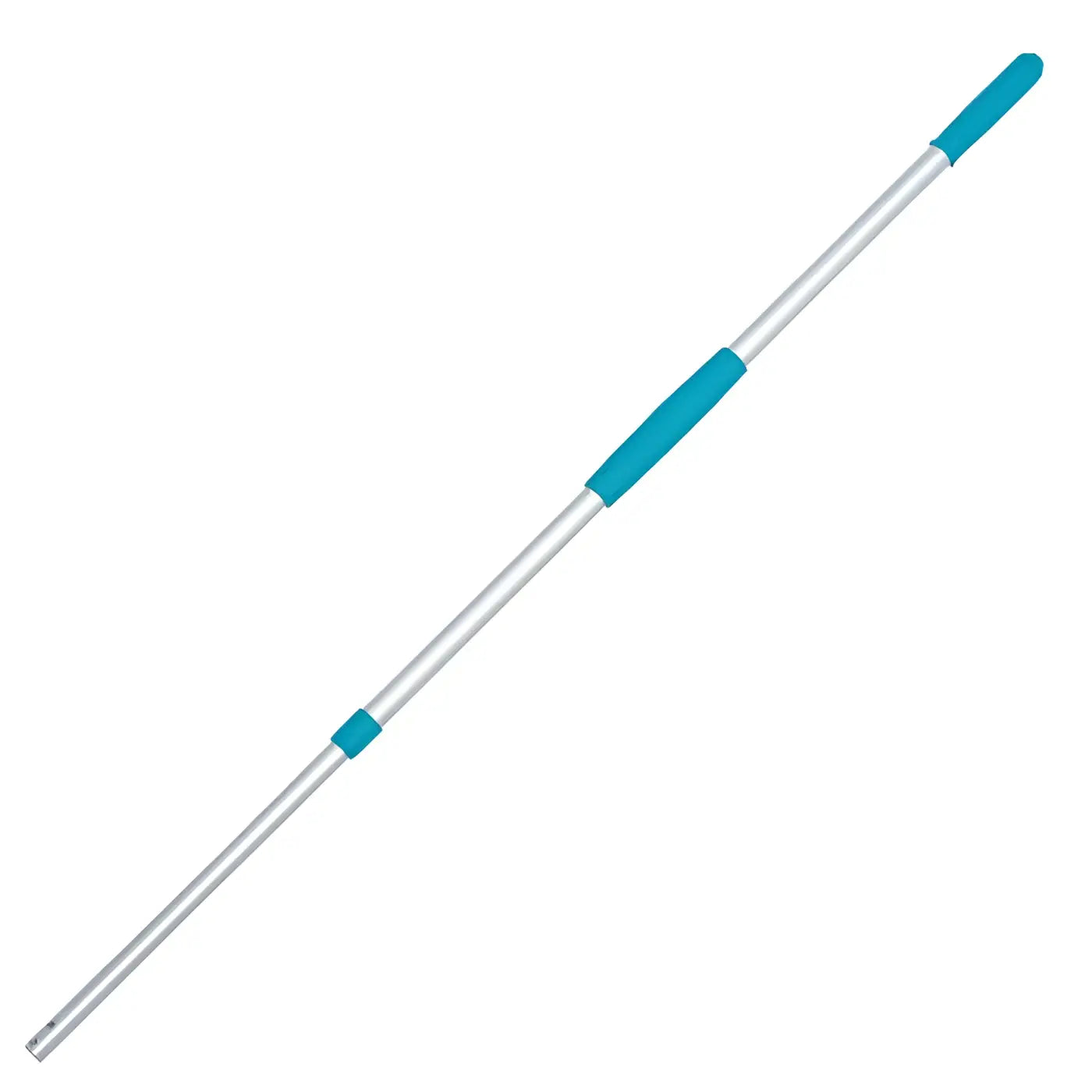 Silver telescopstiel mit teal gummierten griffabschnitten für den wetrok teleskopstiel reinigen