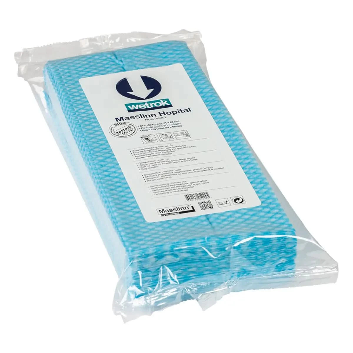 Wetrok Masslinn Hospital Staubbindetuch Blau.