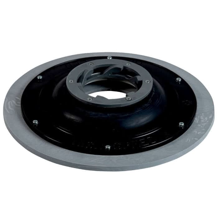 Schwarze und graue rundliche pool-skimmer antriebsscheibe mit mittigem hub und schrauben für wetrok high speed Pads