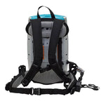 Gray und teal wetrok portavac basic int rucksackstaubsauger mit schwarzen verstellbaren trägern und mesh-polsterung auf der rückseite